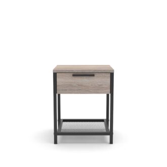 שידת צד מעוצבת עם מגירה ומדף רשת תחתון לאחסון דגם יהלי