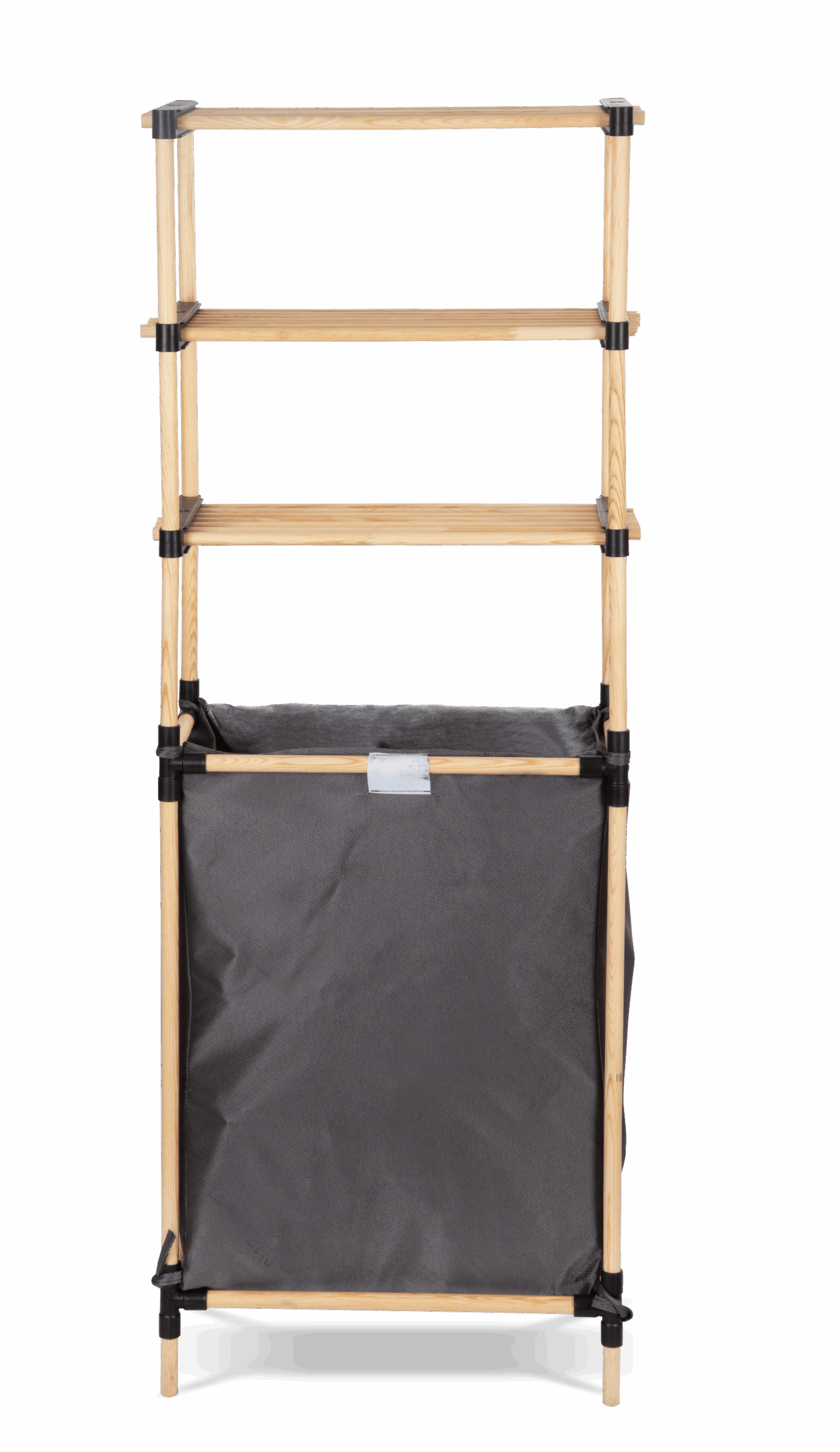 יחידת 3 מדפים מודולרים עם סל כביסה דגם 141x56x28 SEOWOOD