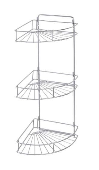 מדף רשת פינתי לאמבטיה 3 קומות מדפים מכרום