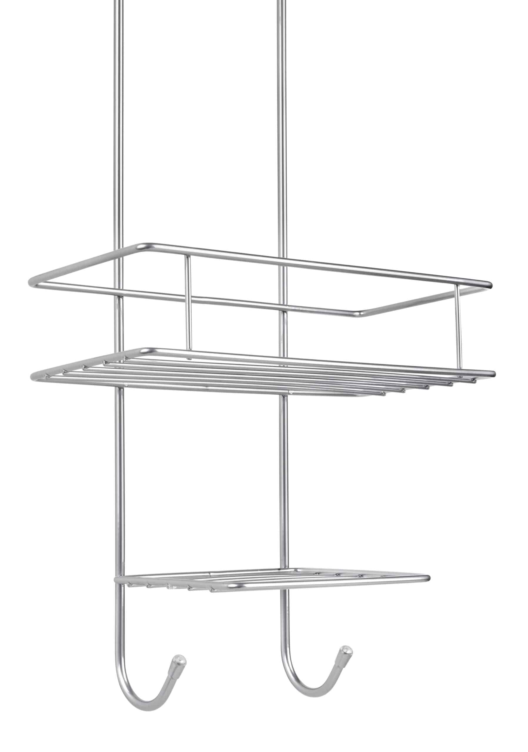 מדף רשת 2 קומות מדפים לתליה לאמבטיה 2 - כרום