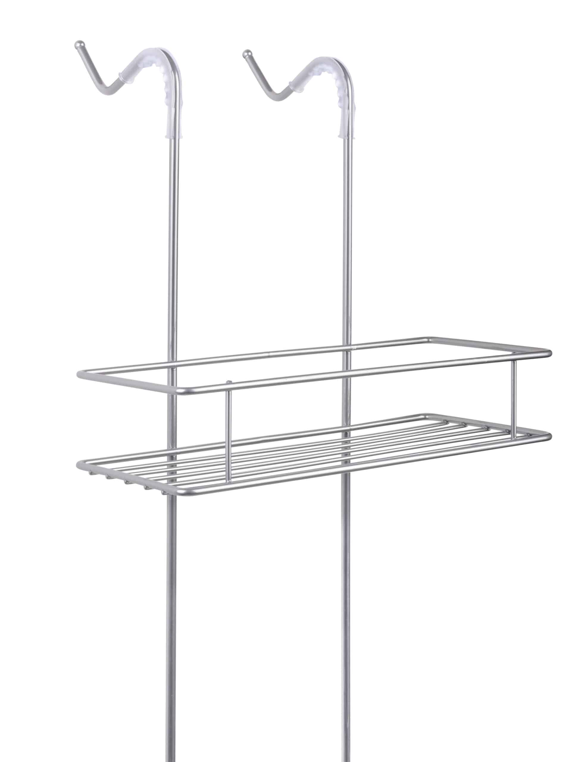 מדף רשת 2 קומות מדפים לתליה לאמבטיה 2 - כרום