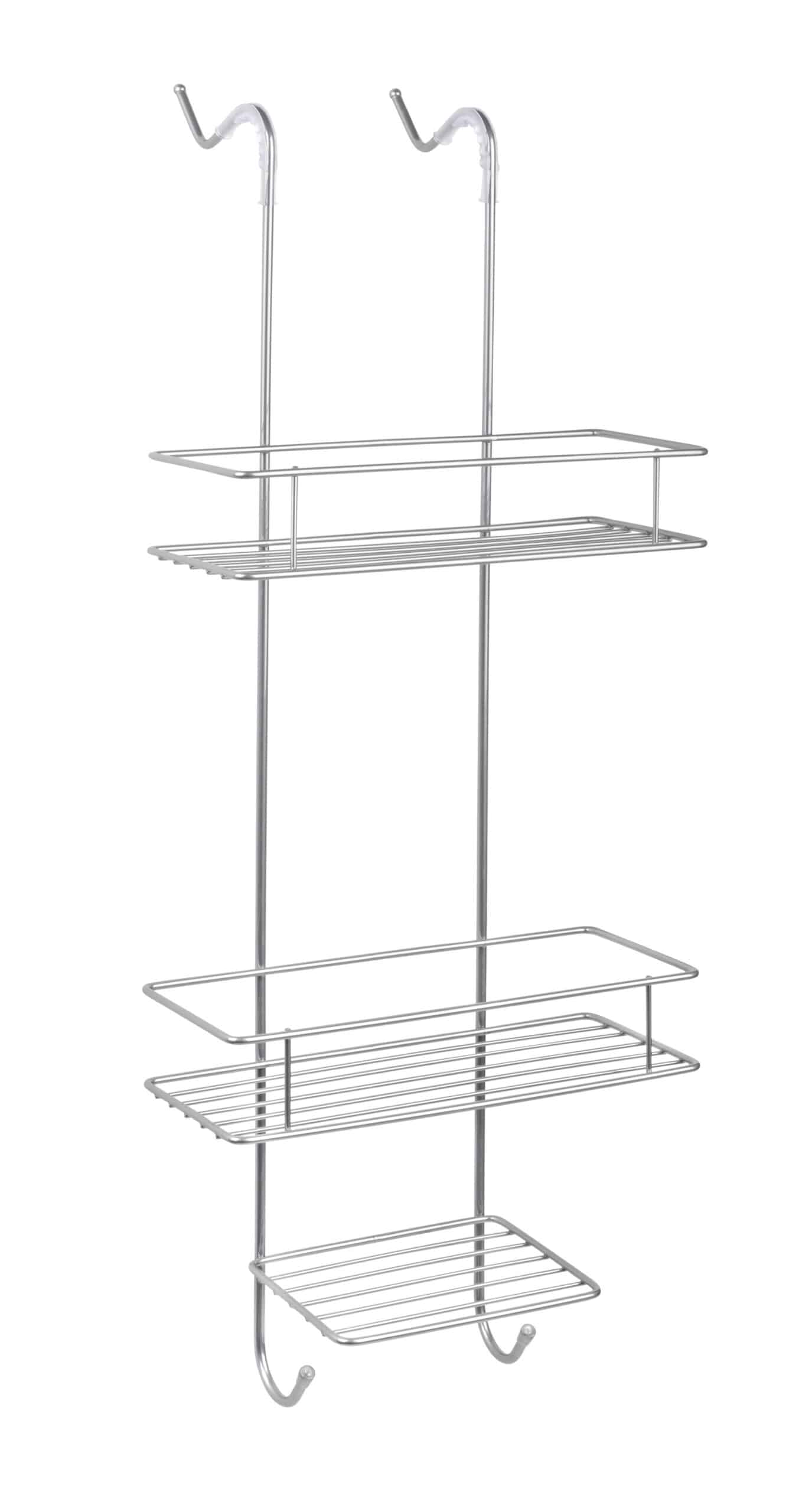 מדף רשת 2 קומות מדפים לתליה לאמבטיה 2 - כרום