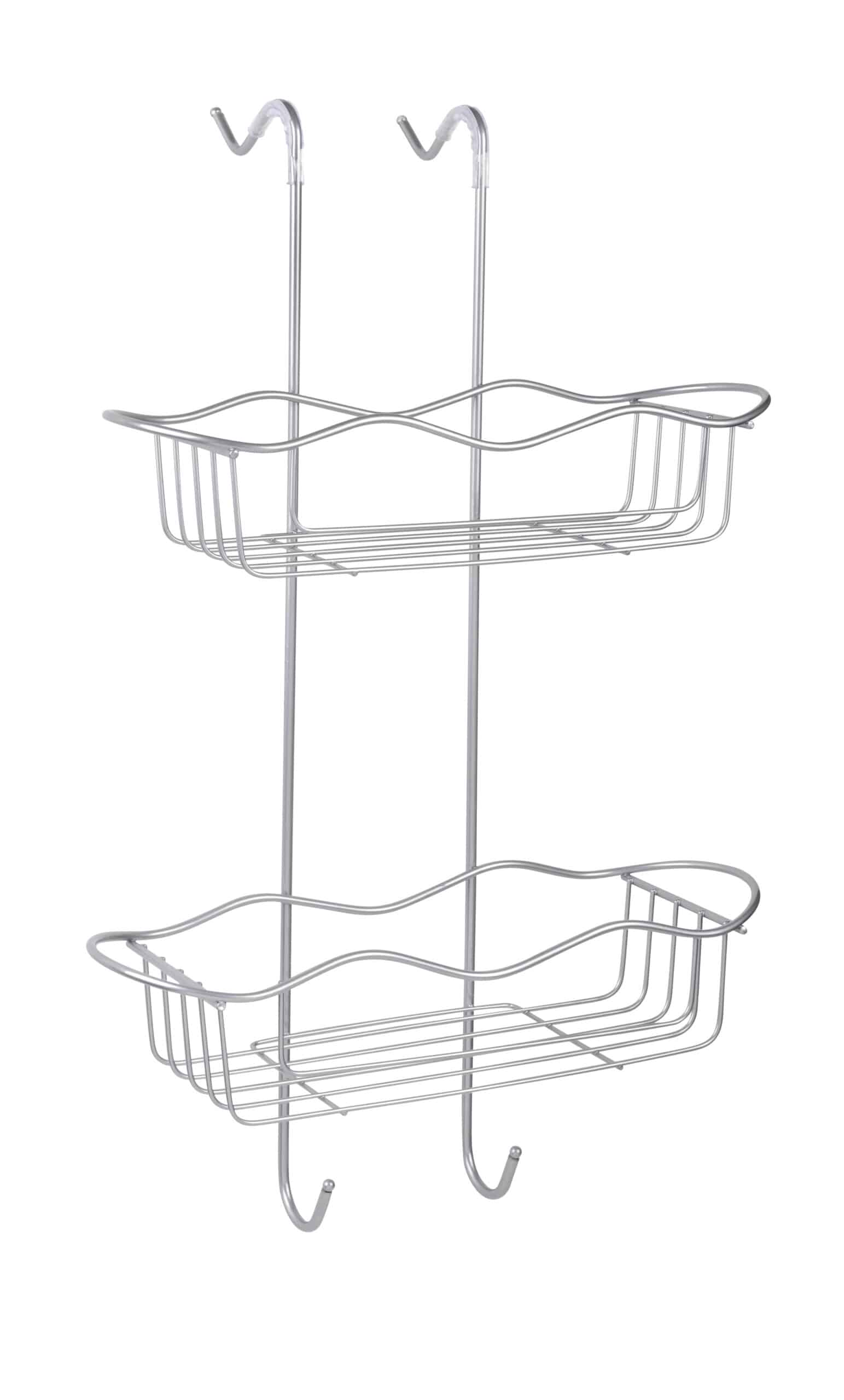 מדף רשת מעוצב לתליה לאמבטיה 2 קומות מדפים מכרום