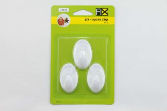 קולב אובאלי בינוני - לבן - 3 יח'