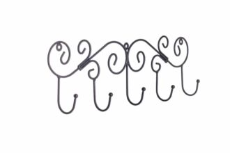 קולב מתכת מסולסל צבע לבן