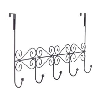 קולב דלת מסולסל - שחור