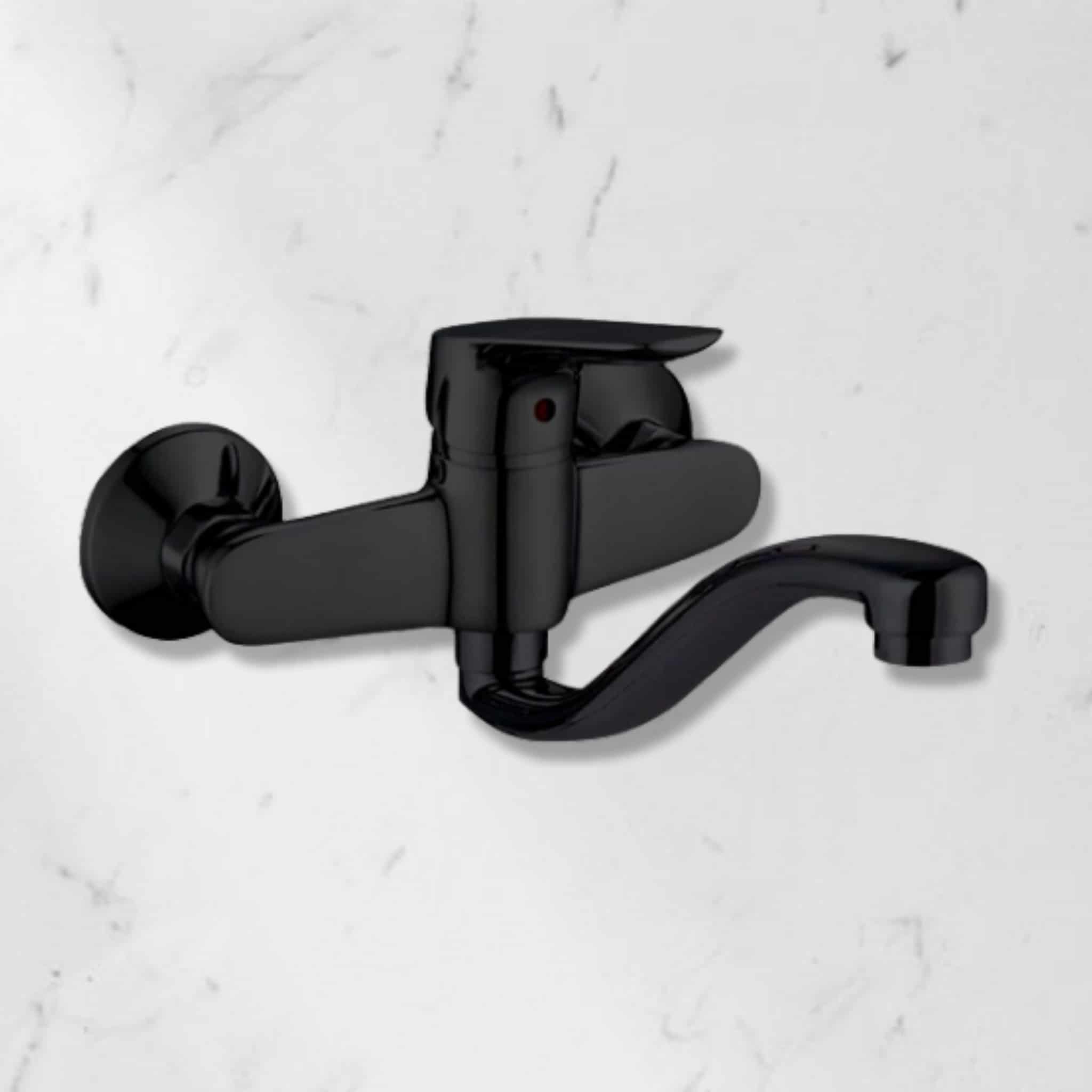 סוללה אמבטיה עם מזלף יד + צינור 1.5 מ' + תפס למזלף - שחור