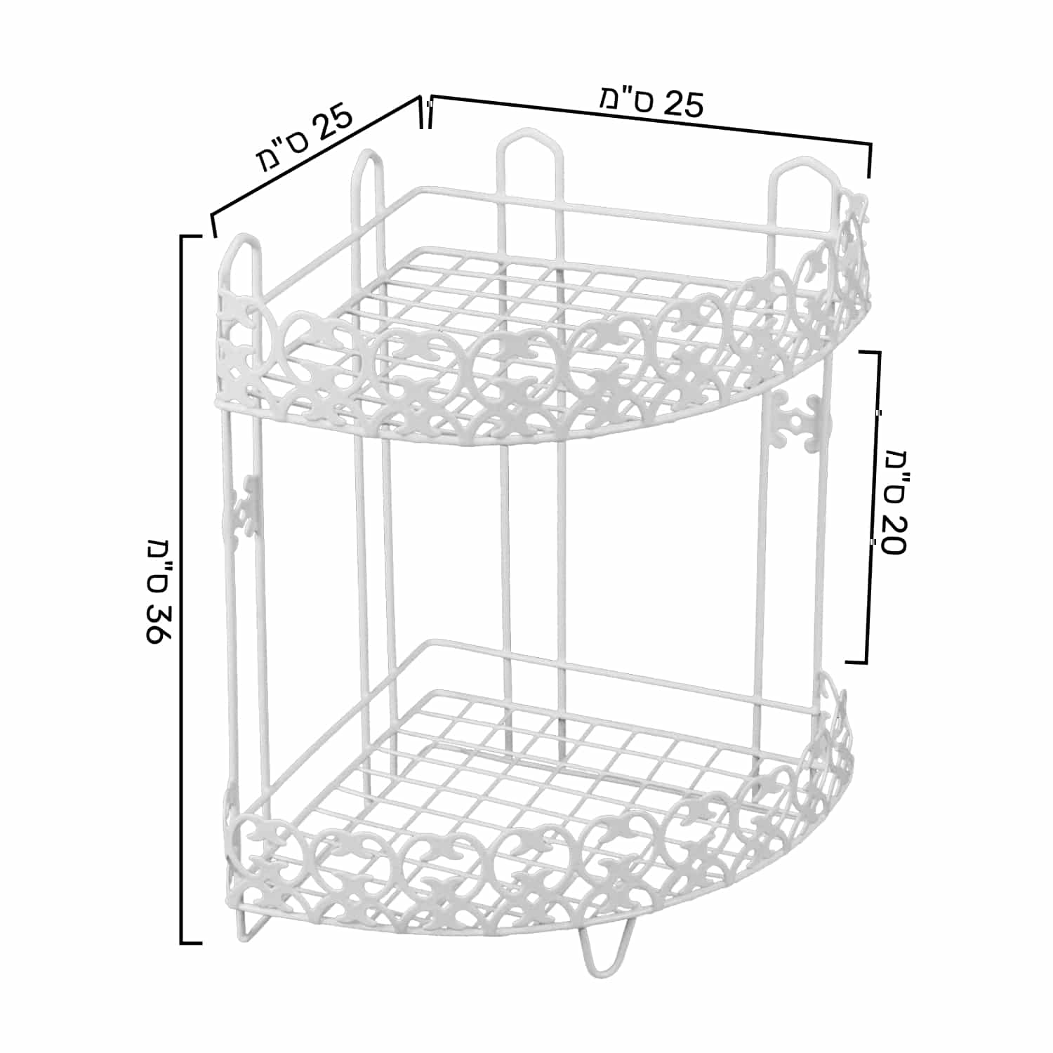 מתקן רשת פינתי 2 קומות לתליה או הנחה ספרינג
