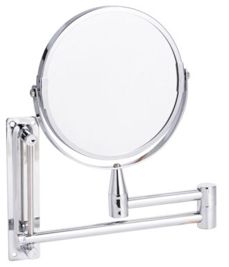 מראה דו צדדית לקיר עם זרוע קוטר 15 ס"מ