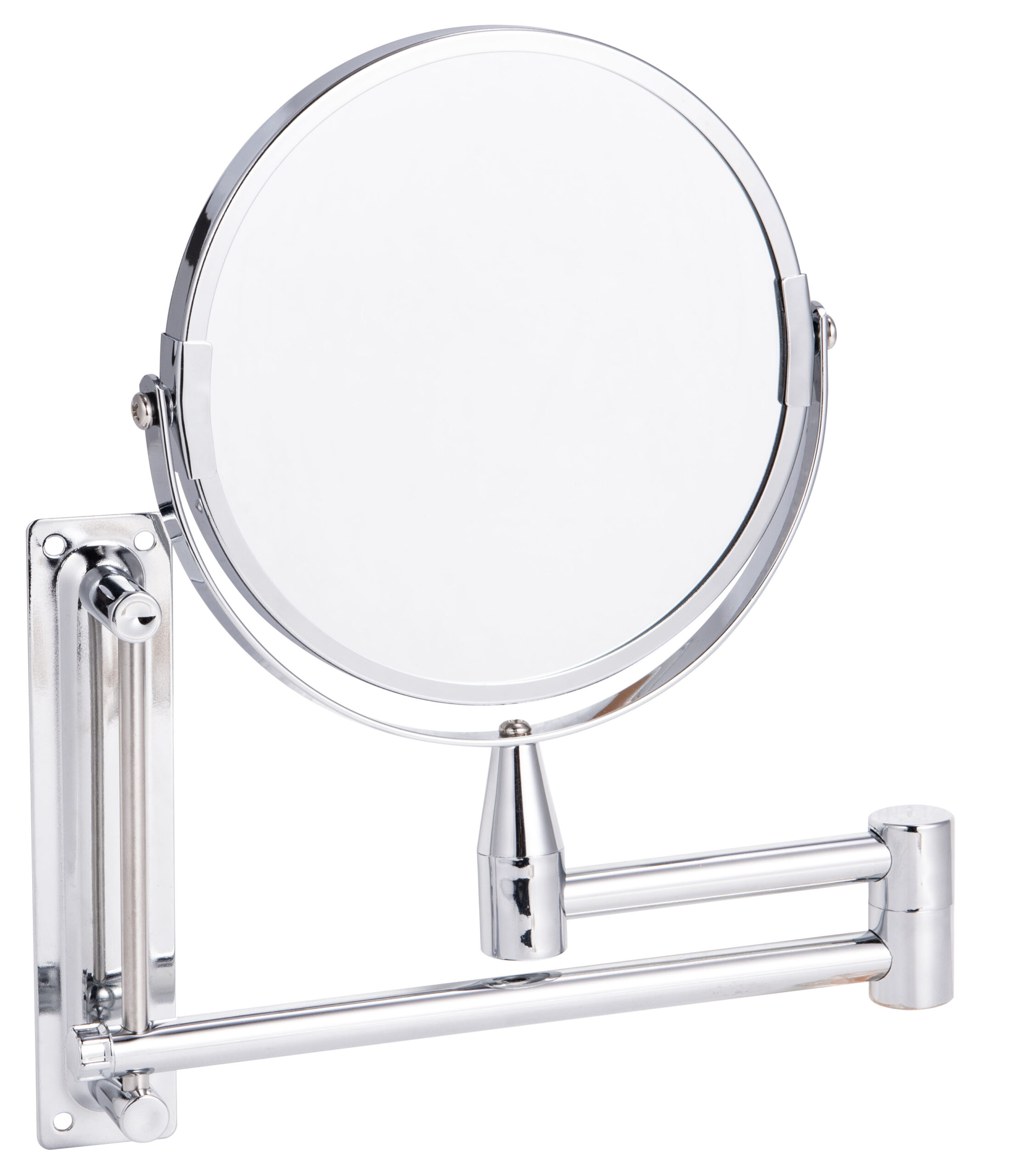 מראה דו צדדית לקיר עם זרוע קוטר 15 ס"מ