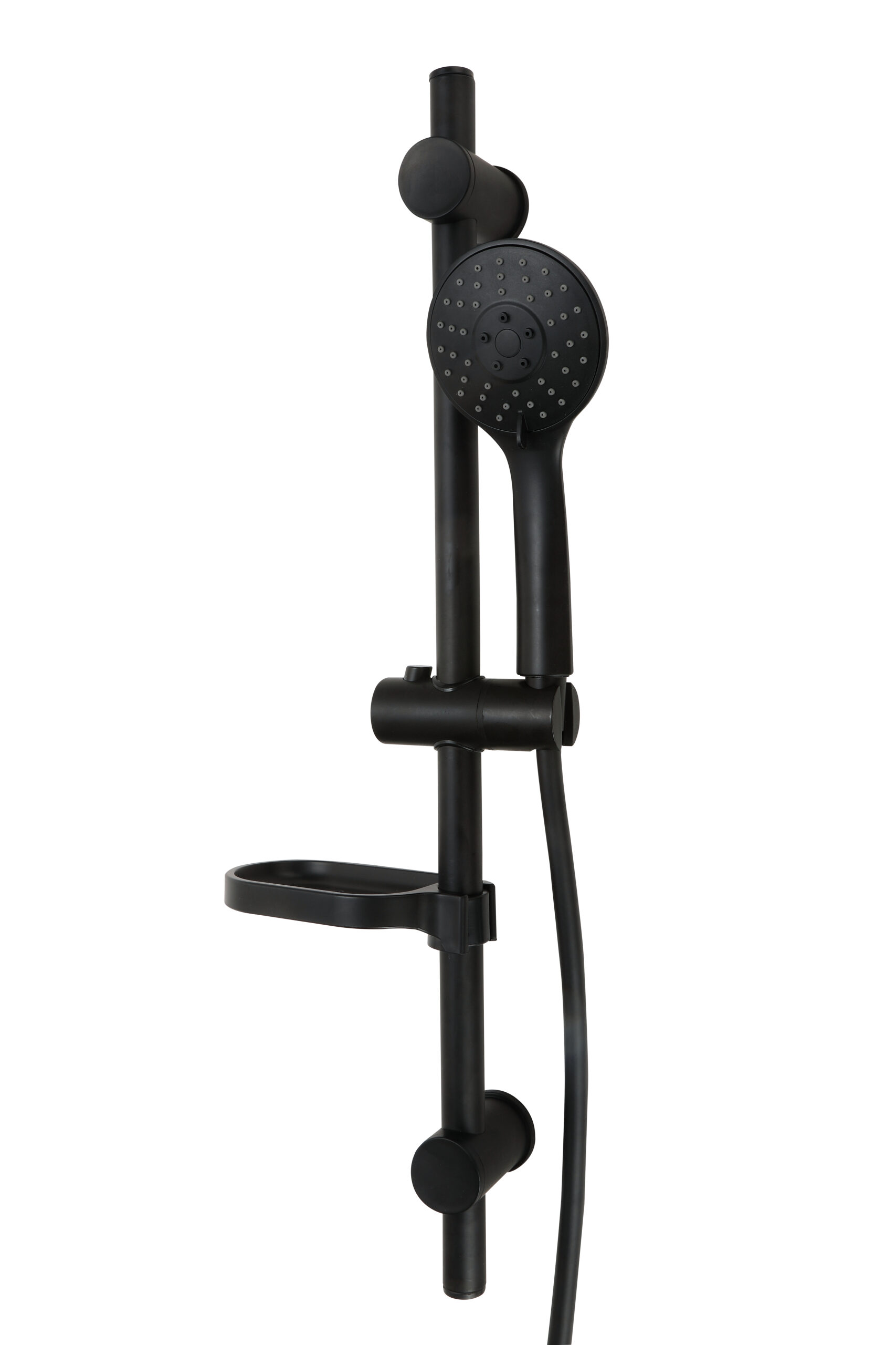 מערכת תליה למקלחת/ מוט נירוסטה - צבע שחור