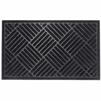 שטיח כניסה פסים 60*90 ס"מ שחור