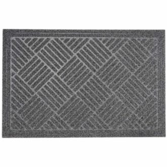 שטיח כניסה פסים 60*90 ס"מ - אפור