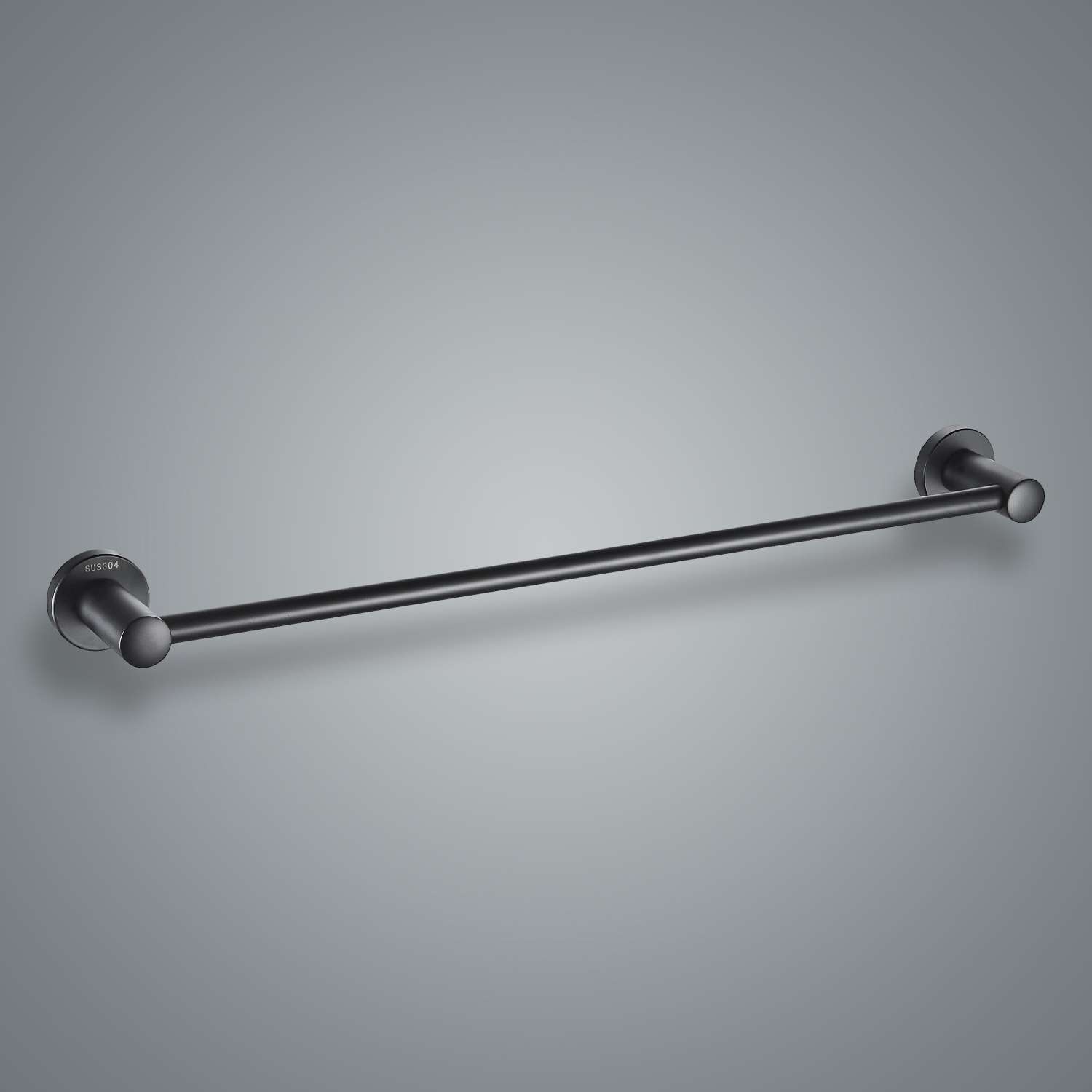 מתלה מגבת מנירוסטה למקלחת 61*6.5 ס"מ - שחור