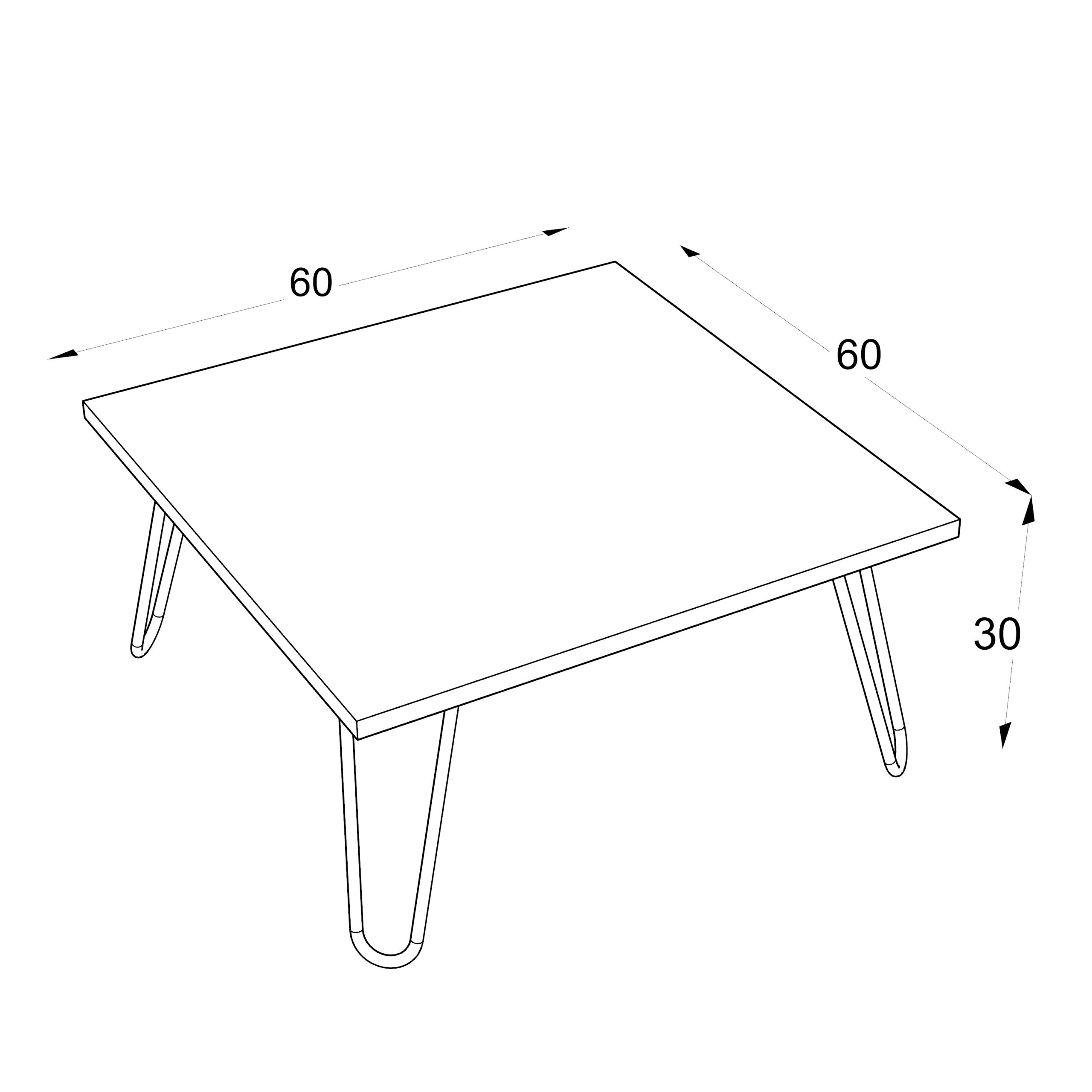 שולחן סלון בגוון לבן בשילוב אלון
