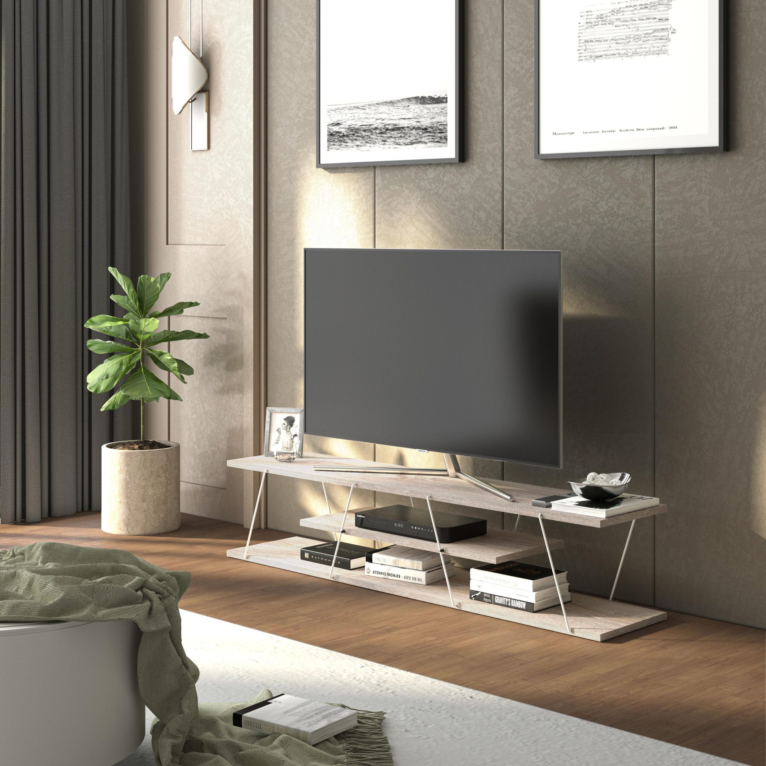 מזנון מעוצב גוון לבן וזהב