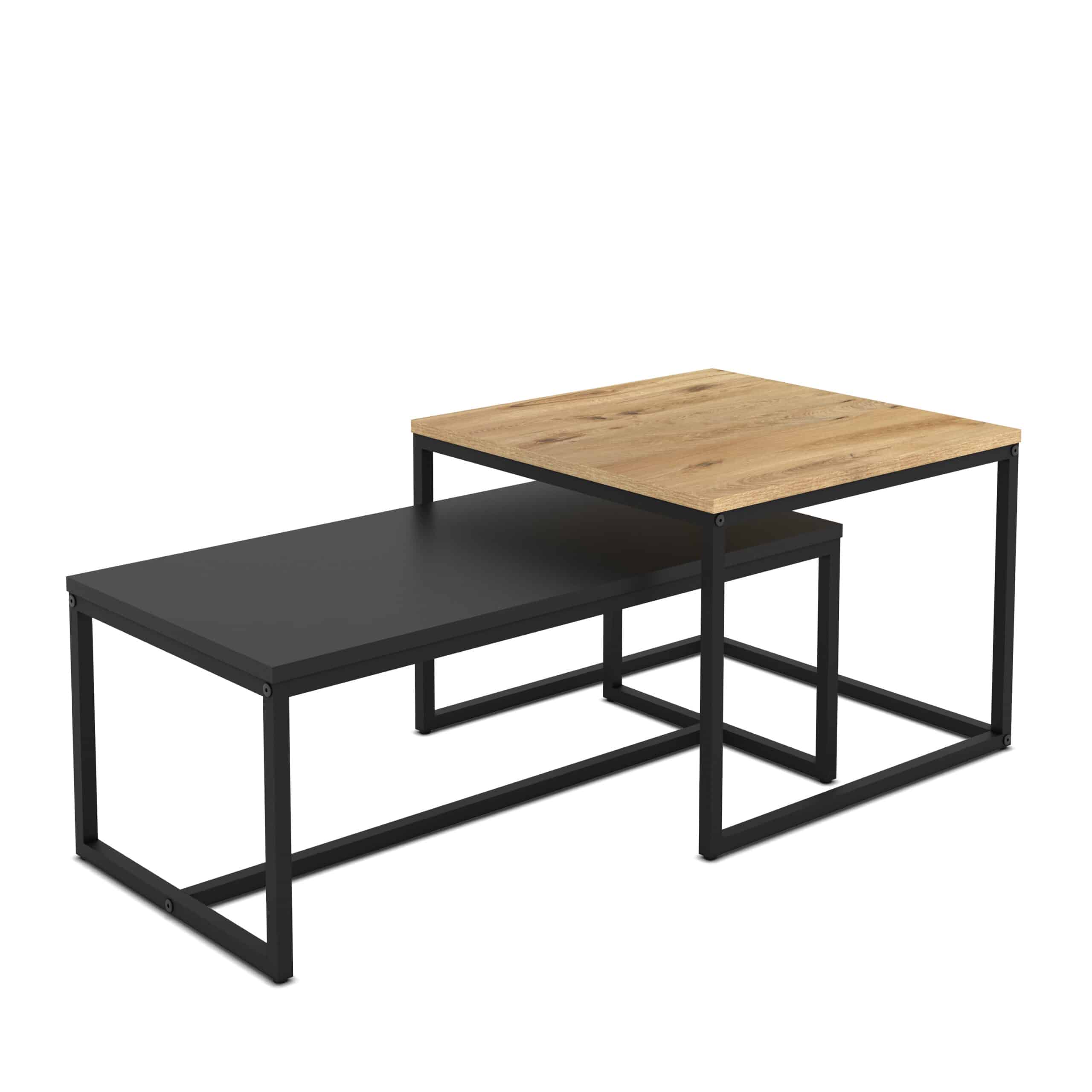 2 שולחנות סלון דגם ליטל שחור עץ