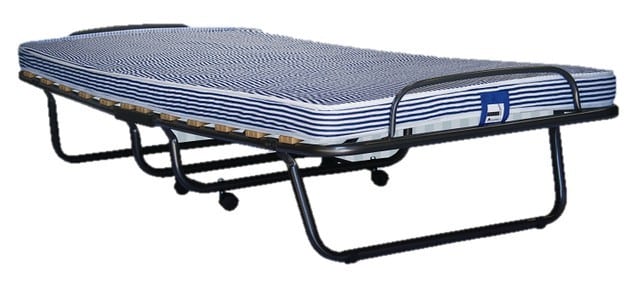 מיטה מתקפלת ניידת לאירוח בעלת 15 רצועות עץ לתמיכה + מזרן 10 ס''מ