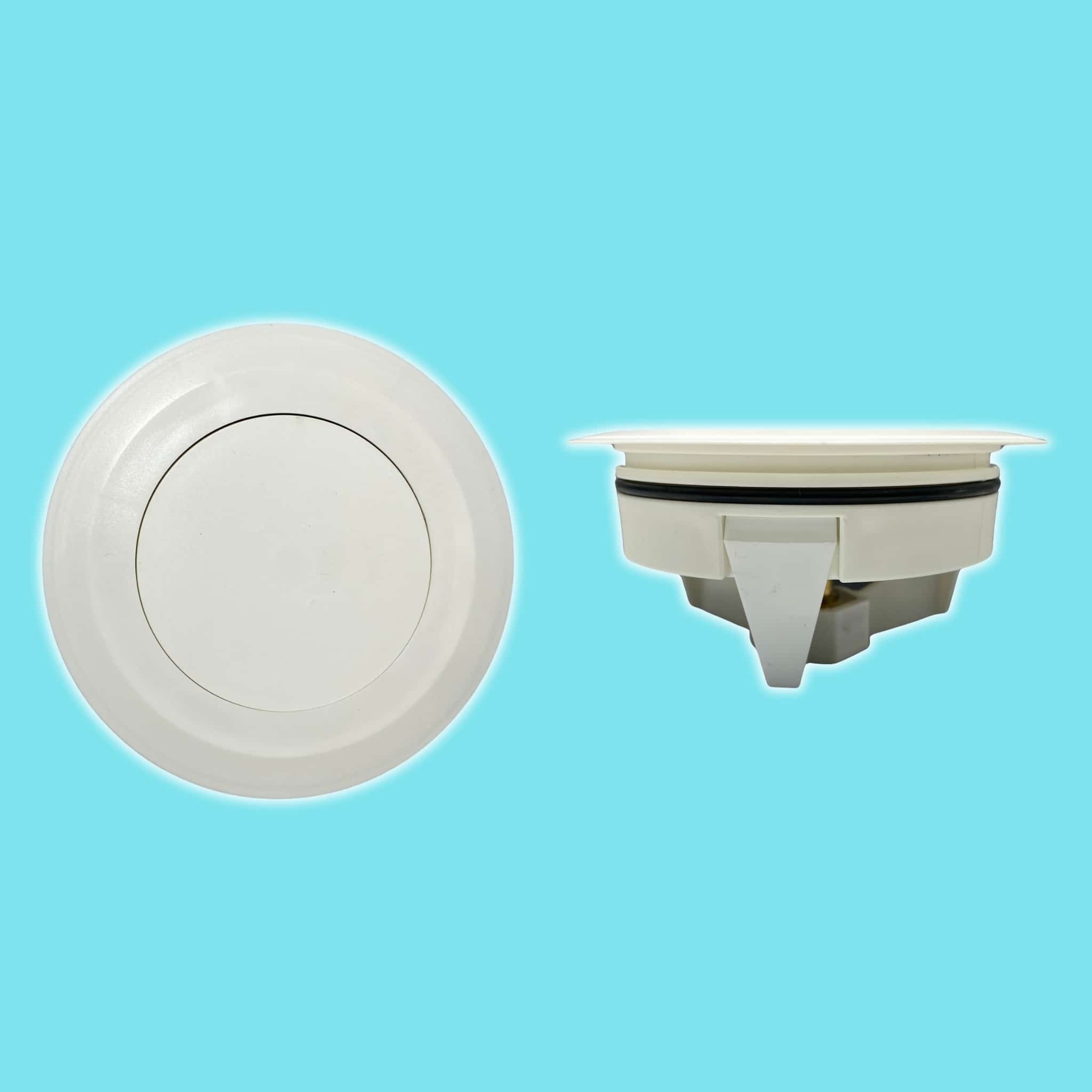 מכסה ביוב עגול עם שפה - לבן pumpit