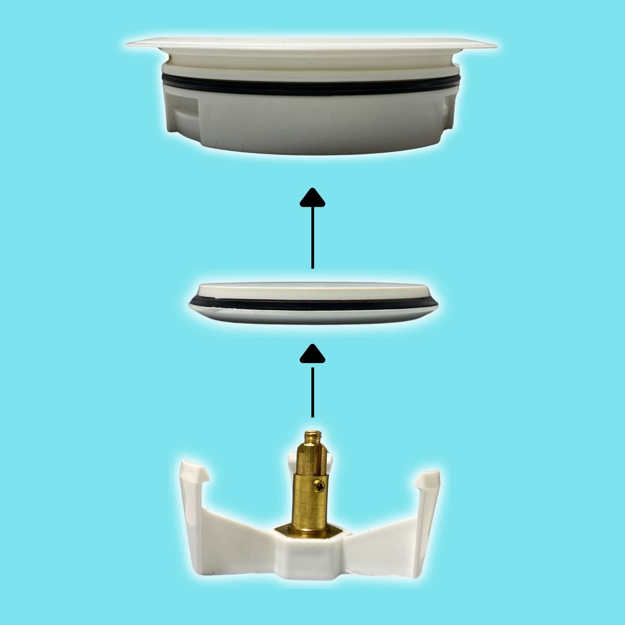 מכסה ביוב עגול עם שפה - לבן pumpit