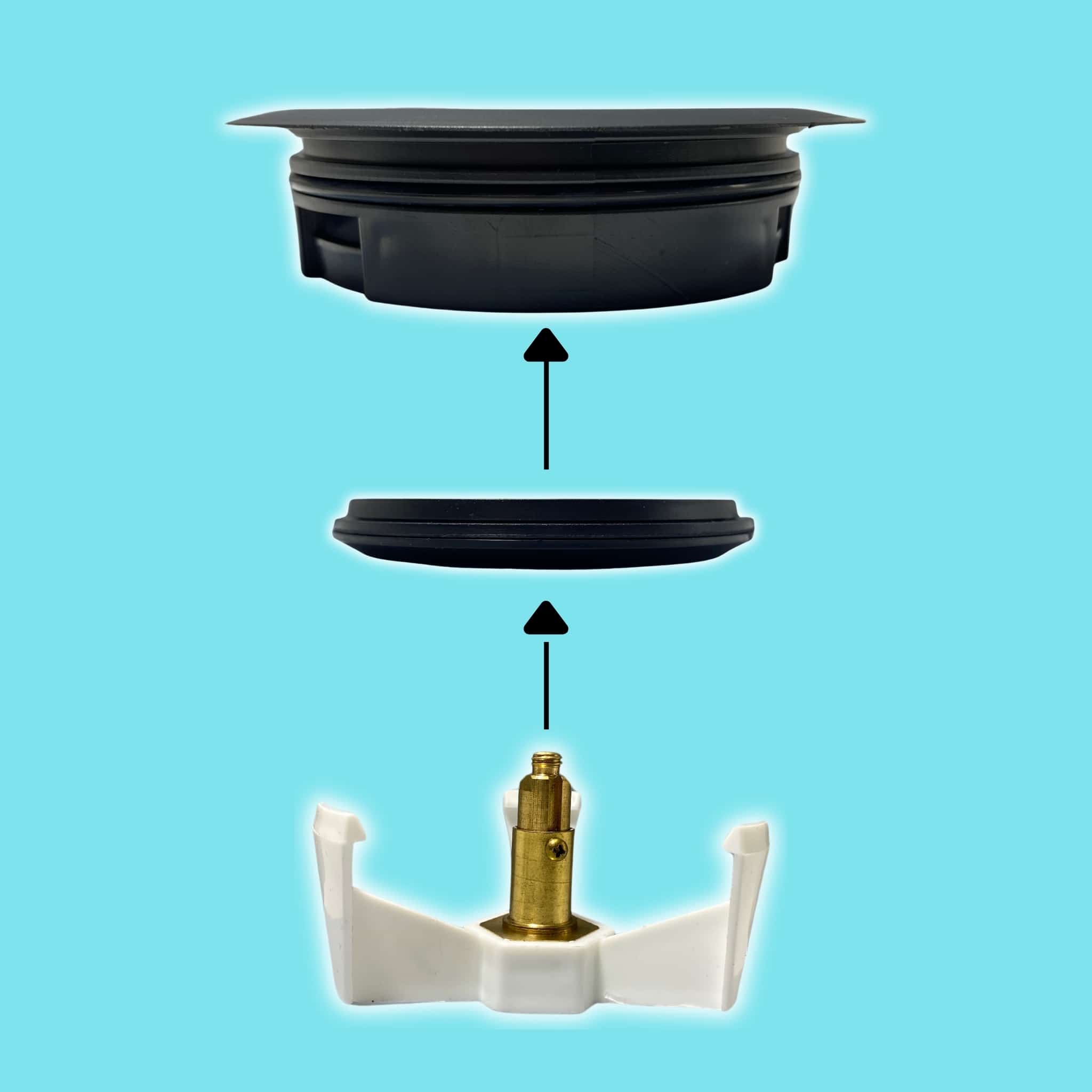 מכסה ביוב עגול עם שפה - שחור pumpit