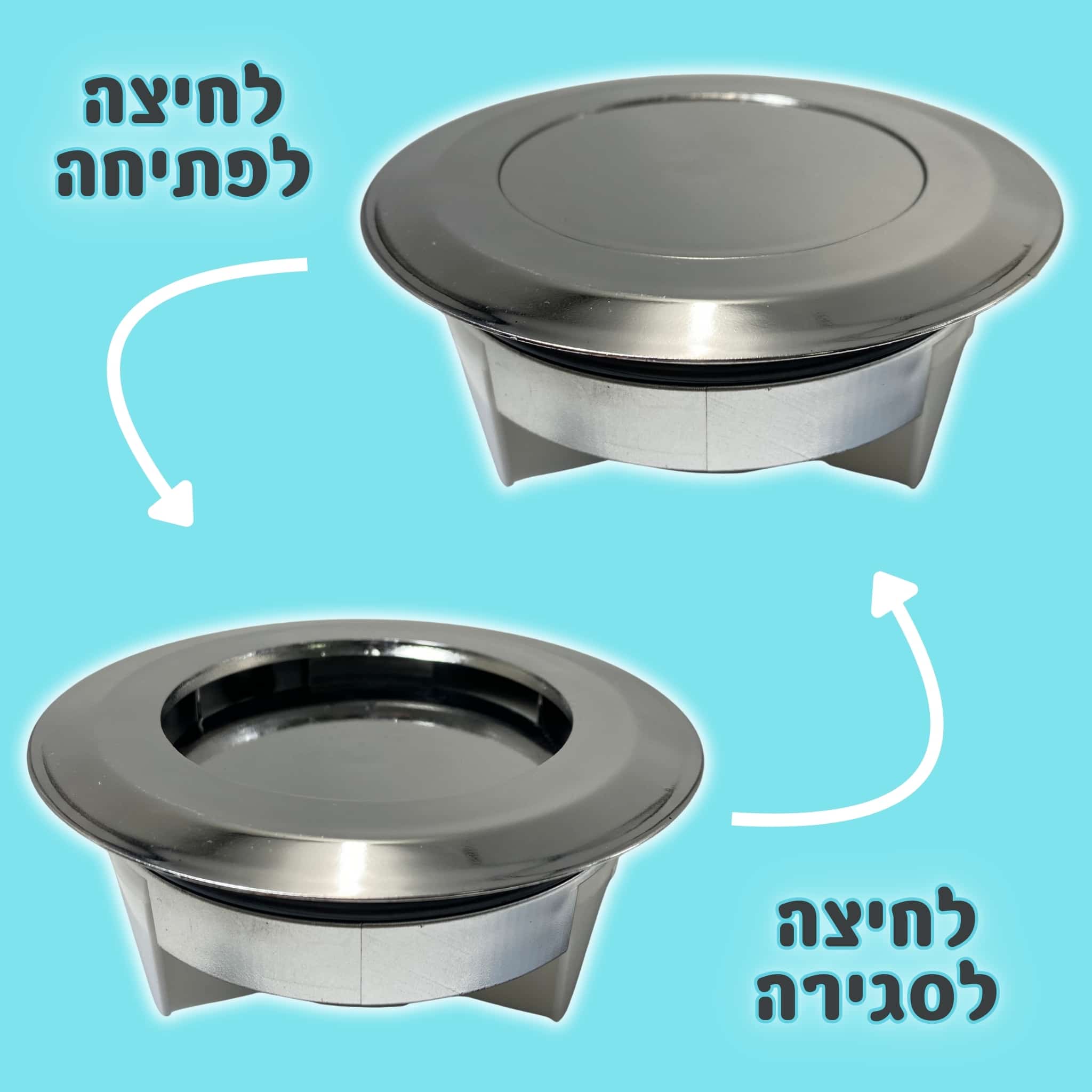 מכסה ביוב עגול עם שפה - ניקל pumpit