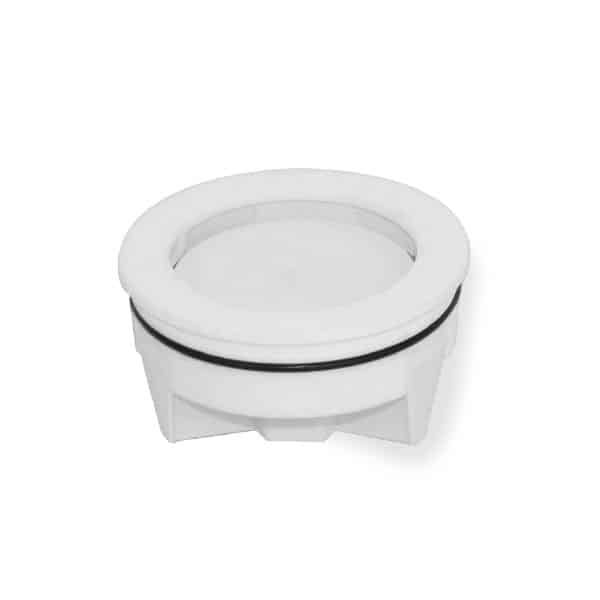 מכסה ביוב עגול ללא שפה - לבן pumpit