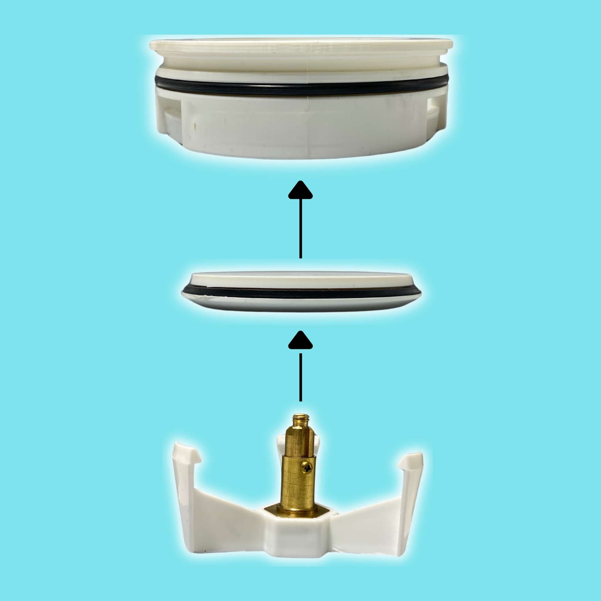 מכסה ביוב עגול ללא שפה - לבן pumpit