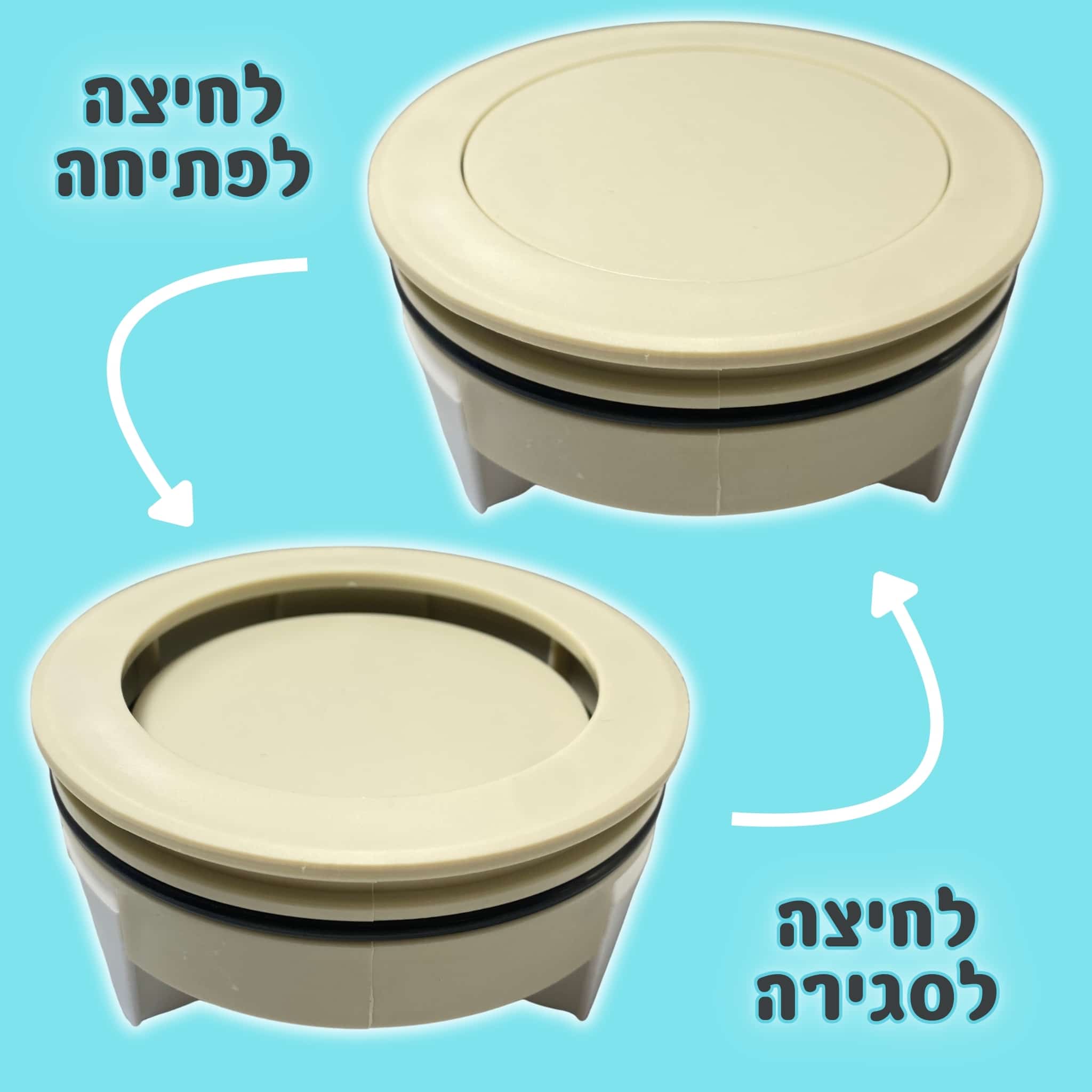 מכסה ביוב עגול עם שפה - שמנת pumpit