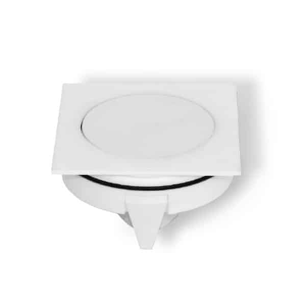 מכסה ביוב ריבוע ללא שפה - לבן pumpit