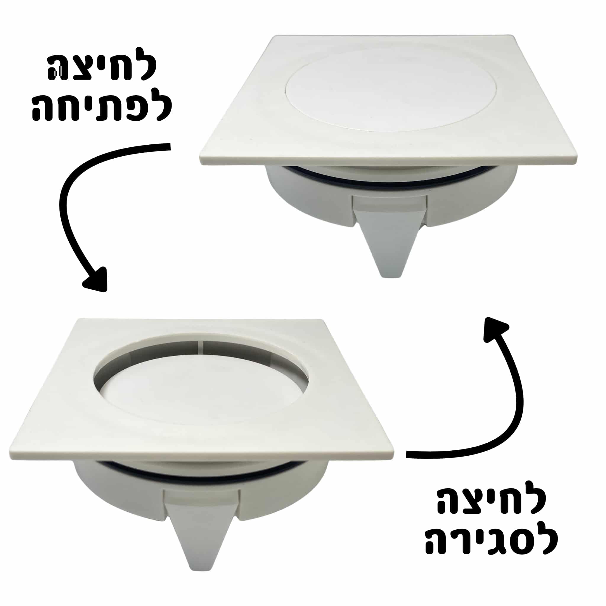 מכסה ביוב ריבוע ללא שפה - ניקל pumpit