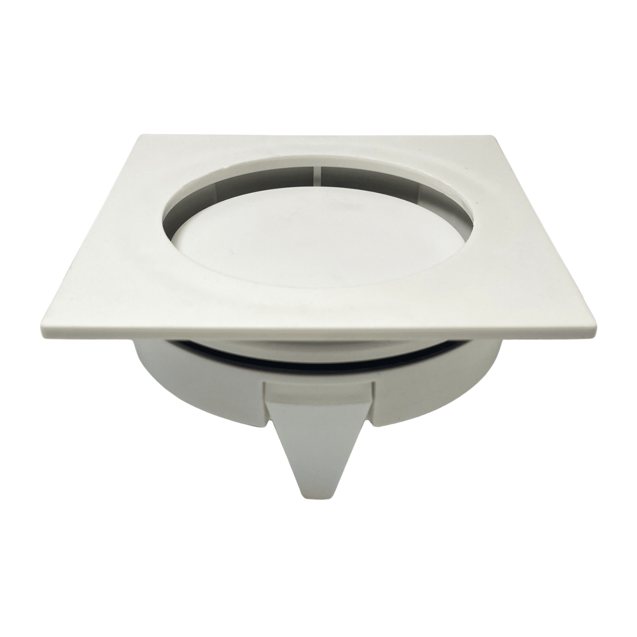 מכסה ביוב ריבוע ללא שפה - לבן pumpit