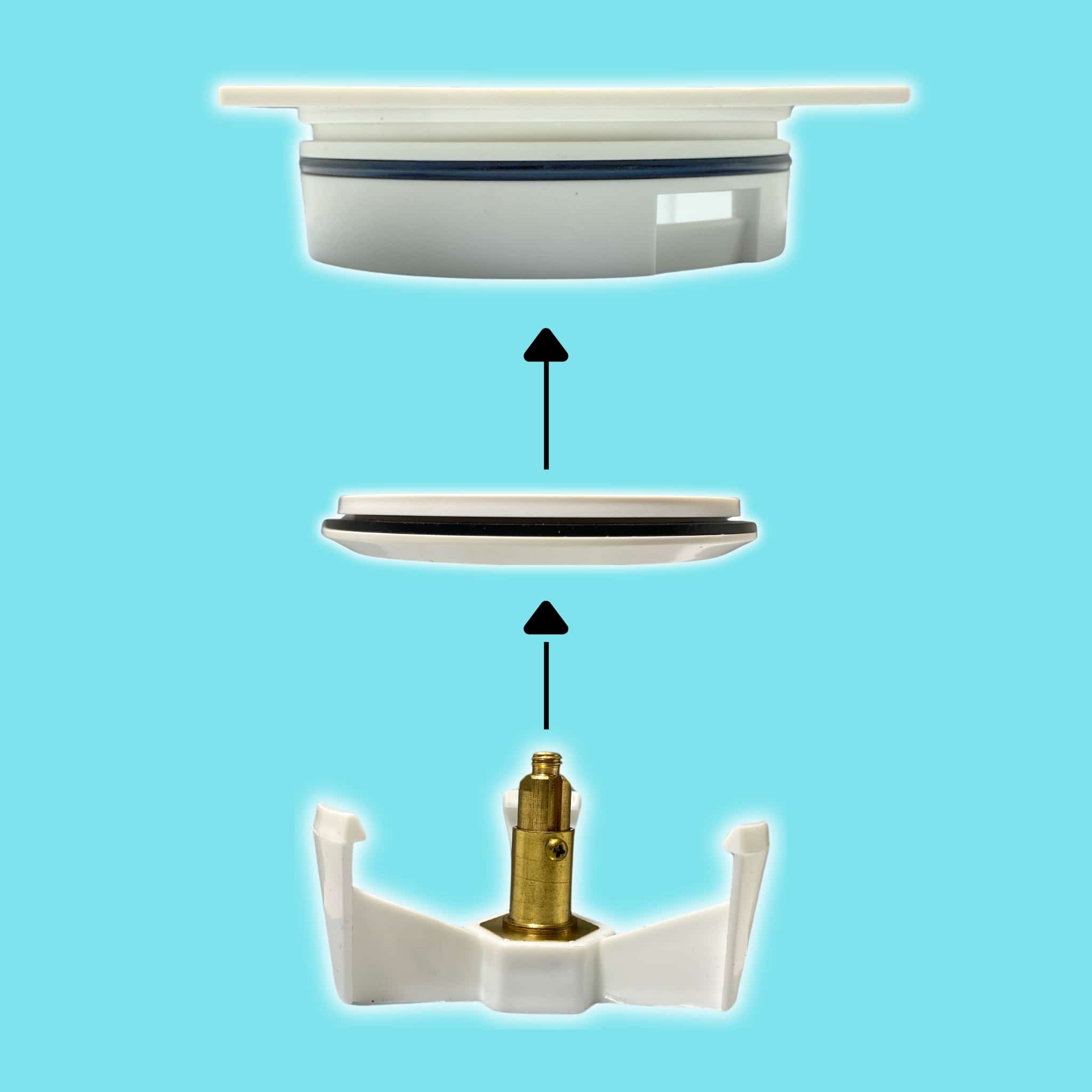 מכסה ביוב ריבוע ללא שפה - לבן pumpit