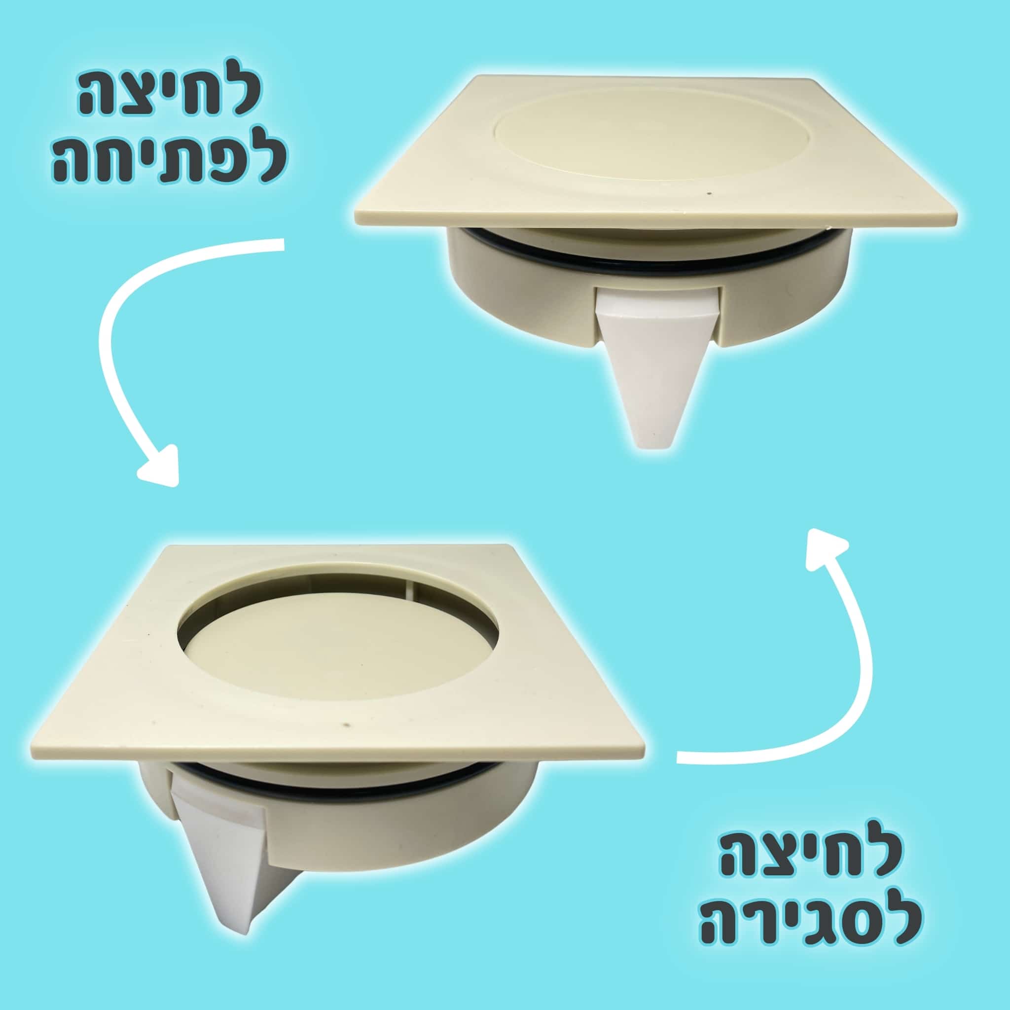 מכסה ביוב עגול עם שפה - שמנת pumpit