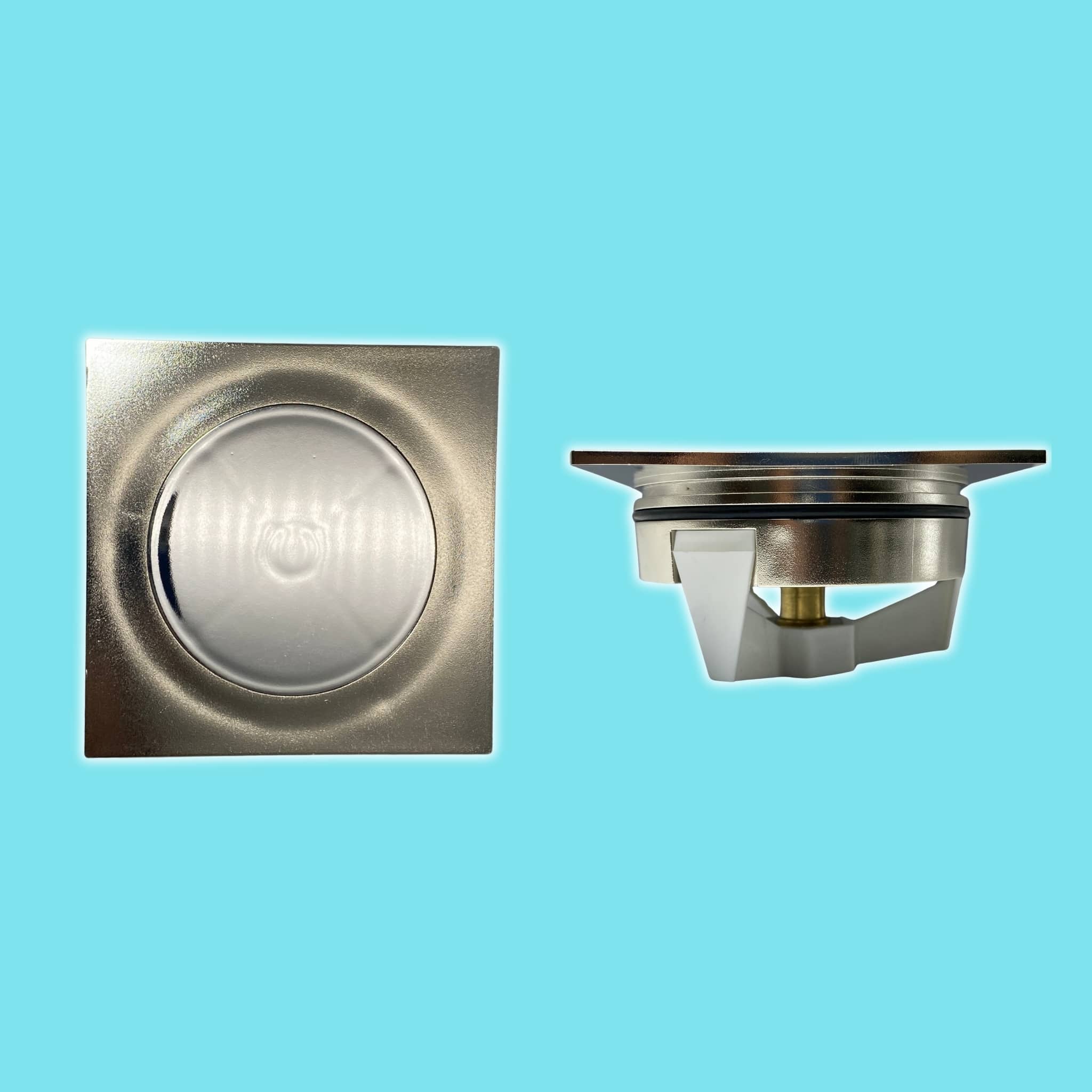 מכסה ביוב ריבוע ללא שפה - ניקל pumpit