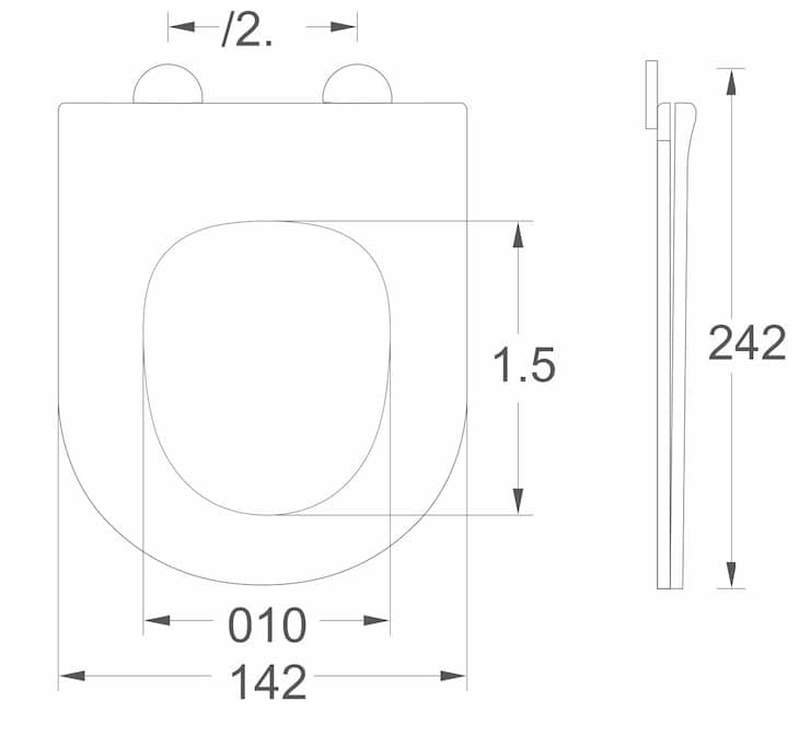 מושב אסלה מנגנון טריקה שקטה דגם A042